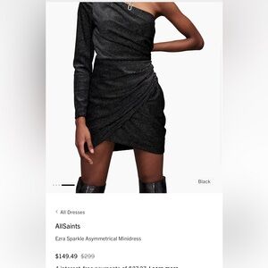 ⭐️EZRA SPARKLE ASYMMETRICAL MINIDRESS⭐️